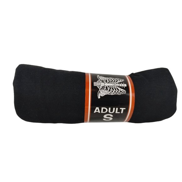 Unisex Adult Small Skeleton Chest Cavity Rib Bones Halloween Black TShirt New - Picture 3 of 3